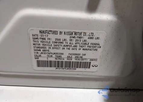 2018 Infiniti Q50 3.0T Luxe из США, поврежденный, VIN JN1EV7APXJM353399